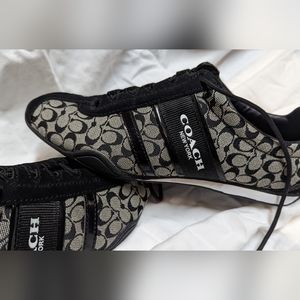 Coach Monogram Sneakers Size 8 / 38 Black and Gray